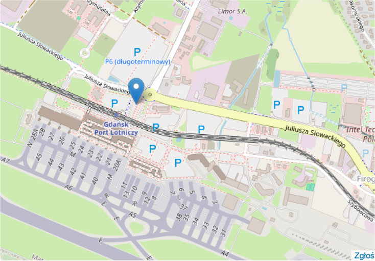 Mapa z pozycją autobusu